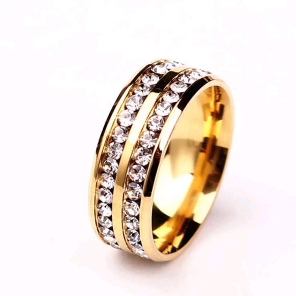 Buy 2~50% Off!!! Unisex Size 8 Double row CZ Infinity band - Picture 7 of 7